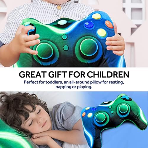 Meeting Story Game Controller Plush Throw Pillow Blue Green Large