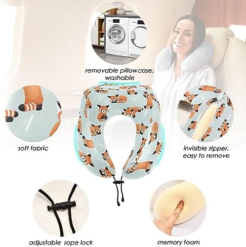 Sletend Cute Red Panda Travel Neck Pillow