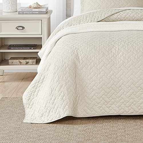 Tommy Bahama Queen Quilt Set Chevron Dune 1