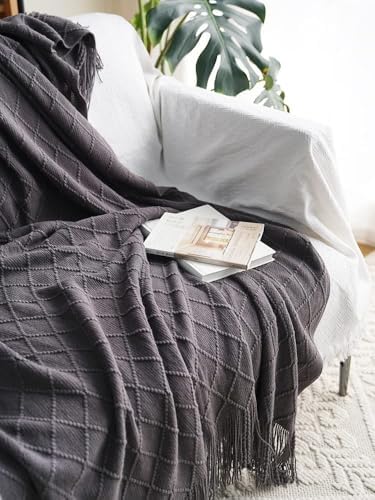 HSTANGKY Luxury Tassel Bed Runner with Piping - Black