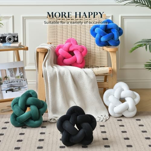 Wadser Knotted Star Plush Throw Pillow Fuchsia
