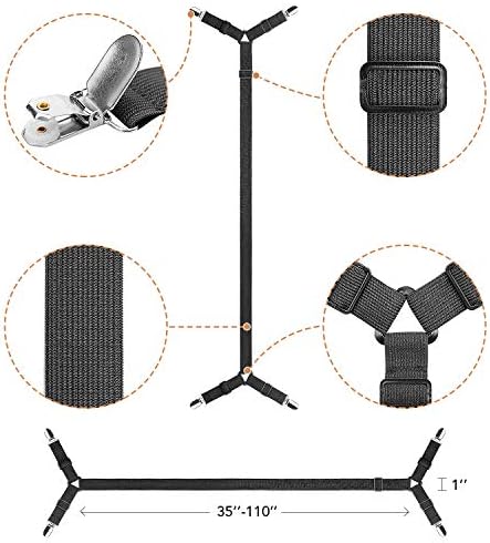 Sheet Suspenders Clips for Twin Full Queen King Mattress Sheet Holders