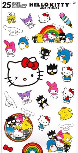 Hello Kitty Sheet Set for Twin Bed with Stickers