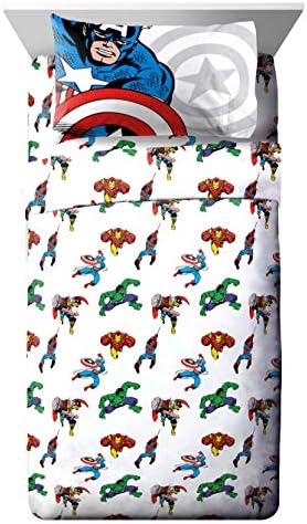 Jay Franco Marvel Avengers Twin Sheet Set - 3 Piece Super Soft and Cozy