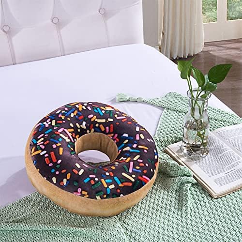 HYSEAS 14 Inch Chocolate Donut Throw Pillow 2 Pack