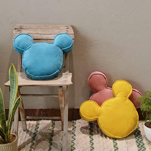 Disney Mickey Mouse Shaped Decorative Pillow - Grey 17 Inches