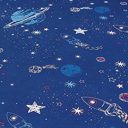 MAG 3 Pcs Space Sheet Set with Planets Stars Rockets Pattern