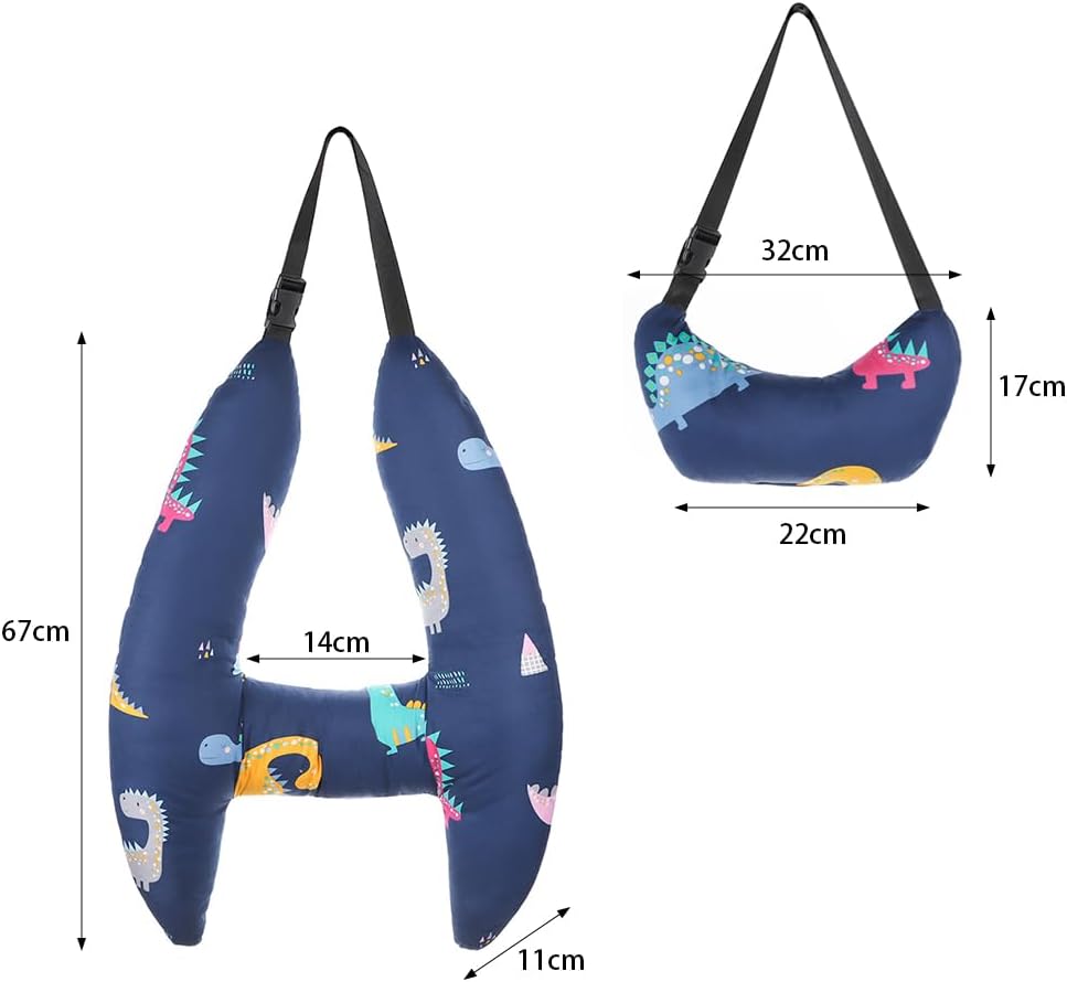 SIQITECHNO Dinosaur Travel Pillow for Kids Adults 1