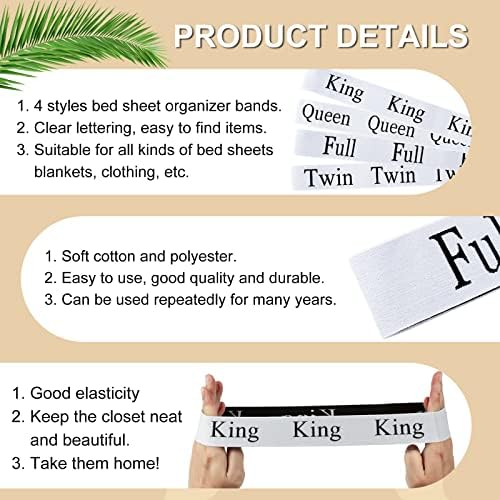 Yesongreat 8-Piece Bed Sheet Organizer Bands