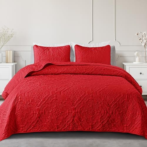 Exclusivo Mezcla King Size Quilt Set - Red