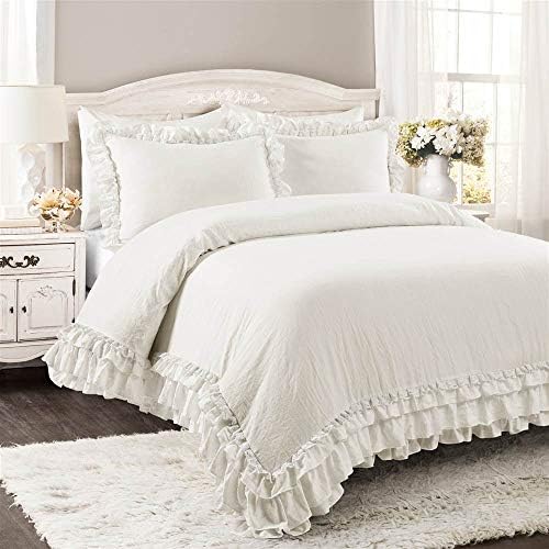 Lush Decor - Ella White Comforter Set with Shams