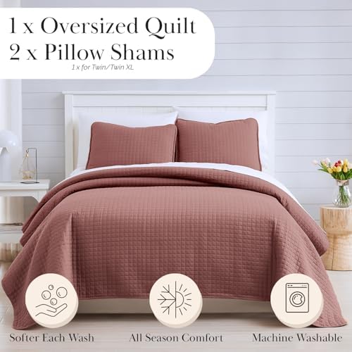 Southshore Fine Living Marsala Twin XL Quilt Set