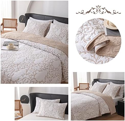 ROOMLIFE Country Quilt Bedspread Set King Size 1