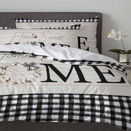 Boanket 3 Piece Farmhouse Bedding Set with Zipper Closure