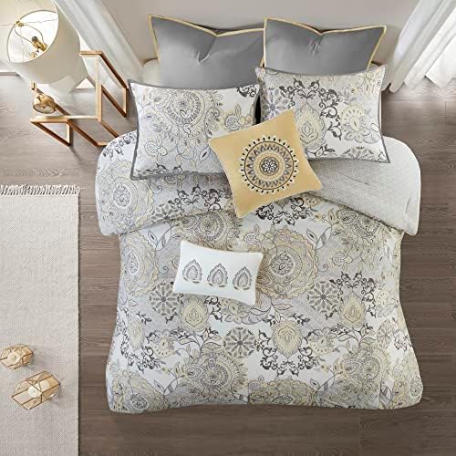 Madison Park Reversible Cotton Comforter Set 8 Piece Queen