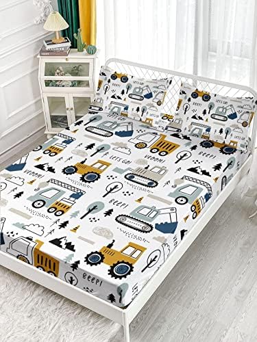 Woodland Construction 4Pcs Kids Bedding Set 1