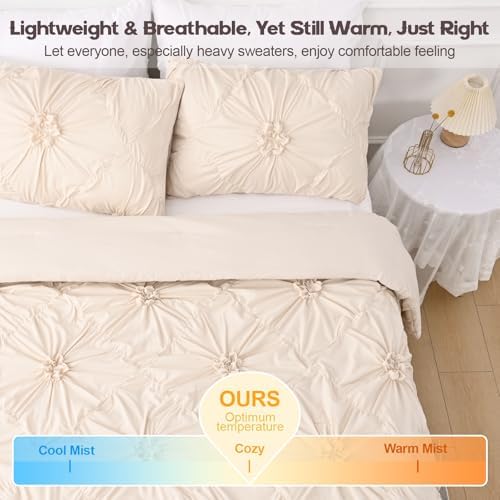 Uspring King Size Floral Quilt Set with Pillow Shams