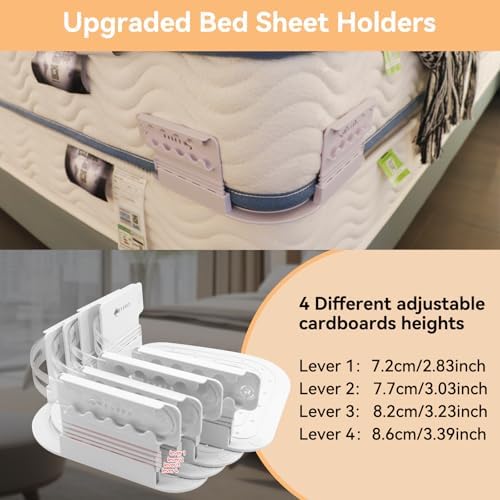 Adjustable Bed Sheet Holder with Lock Strap for Firm Fit