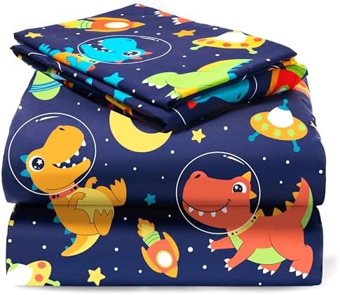 Joiedomi Kids Twin Sheet Set Space Dinosaur 1