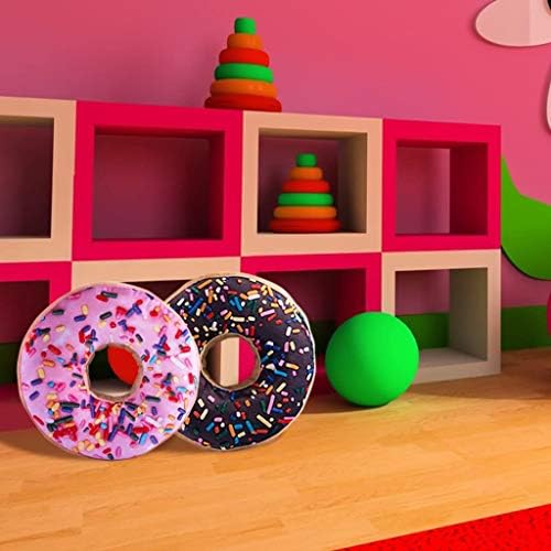 HYSEAS 14 Inch Chocolate Donut Throw Pillow 2 Pack