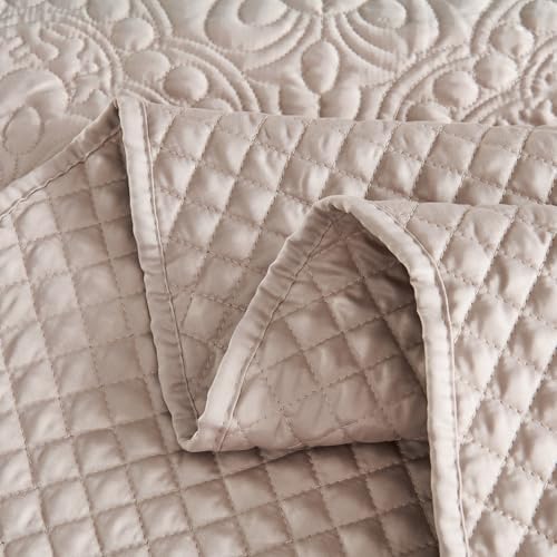 Cmfshape Floral Embroidery Quilt Set 3 Piece King Size