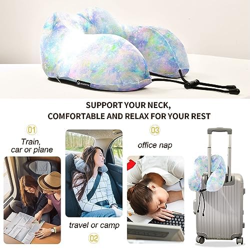 JIPONI Travel Pillow with Snap Strap and Memory Foam