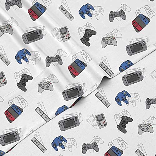 4-Piece Gamer Bed Sheet Set for Boys Kids