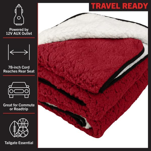 Stalwart Heated Car Blanket 2-Pack - Red 1