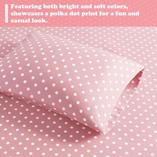 Mi Zone Kids Pink Polka Dot Sheet Set for Girls
