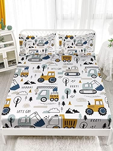 Woodland Construction 4Pcs Kids Bedding Set 1