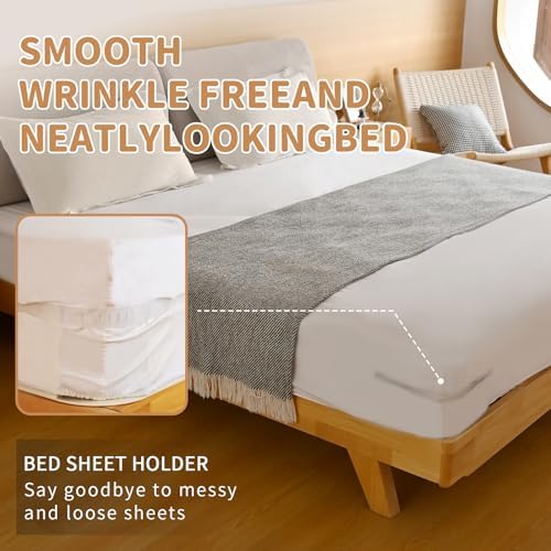AIPUDE Heavy Duty Sheet Holder with Lock Strips 4pcs Universal Fitted Sheet Straps