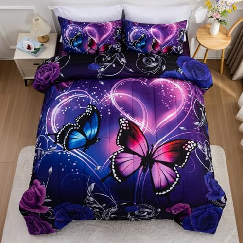 A Nice Night Galaxy 6pc Bed in a Bag Butterfly Bedding Set