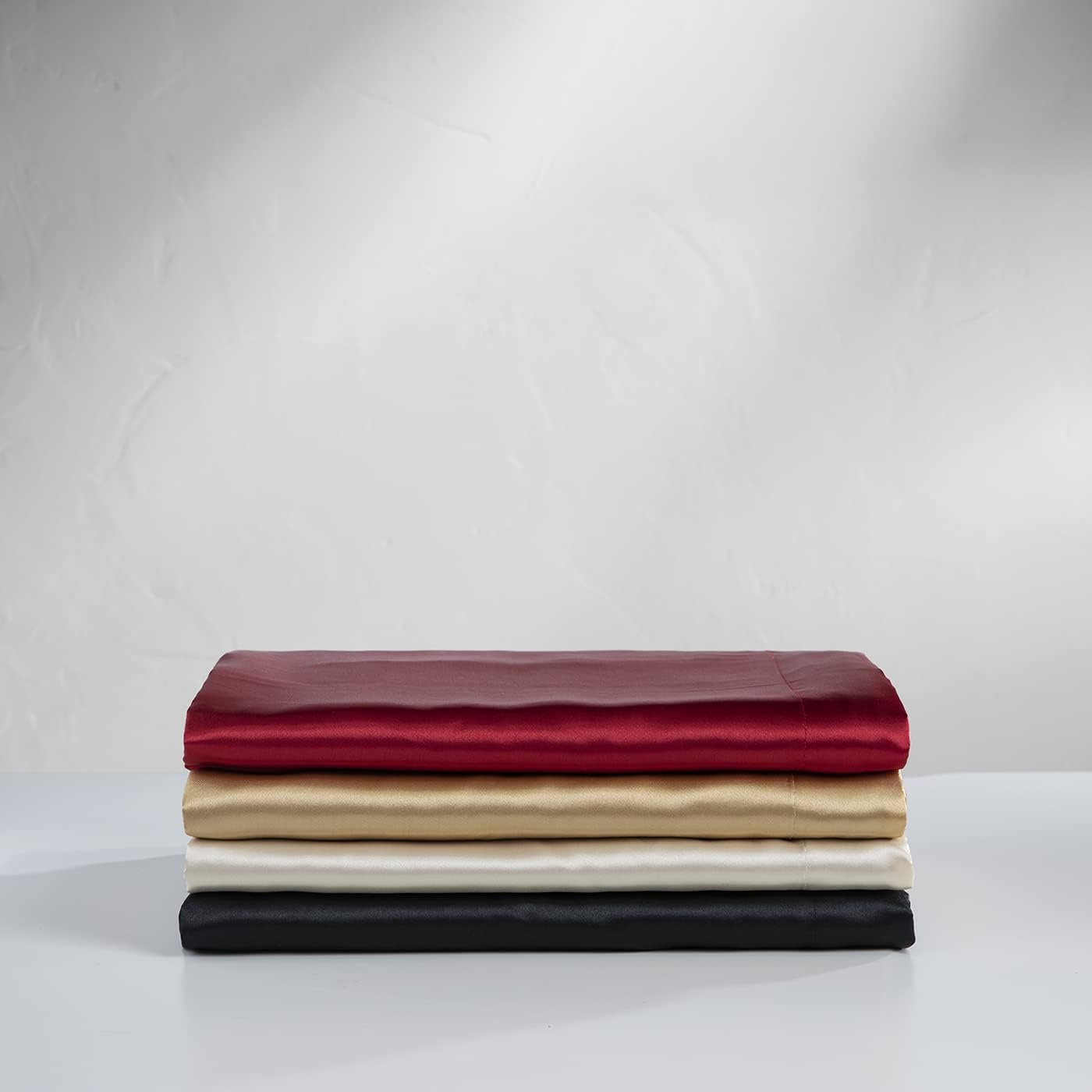 Baltic Linen Satin Sheet Set King Black 4-Piece 1