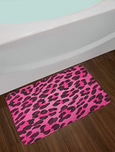 Ambesonne Teen Room Bath Mat Vibrant Leopard Print 302 x 20