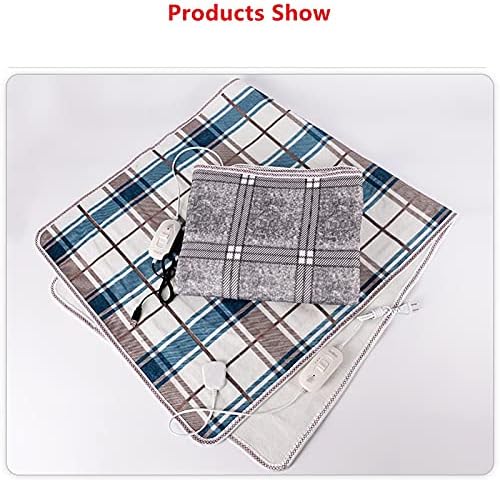 Lovskoo Soft Flannel Heated Plaid Throw Blanket for Travel