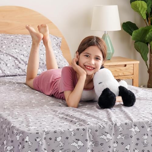 Berkshire Blanket Peanuts Kids Sheet Set Queen Size 4 Pieces