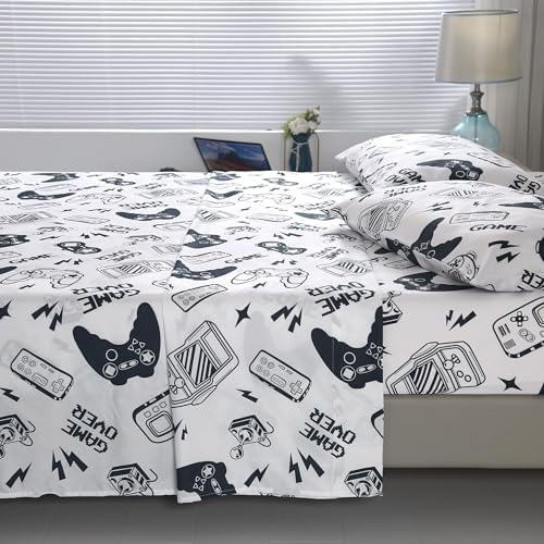 SDIII Gamer Bedding Sheet Set 4PCS Full Size for Kids