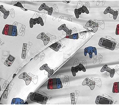 Kids Rule Game Controllers Bed Sheet Set