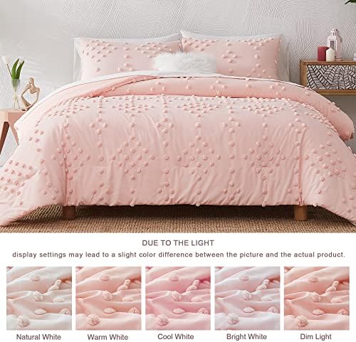 Geniospin Pink Pom Tufted Bed in a Bag Set 7 Pieces