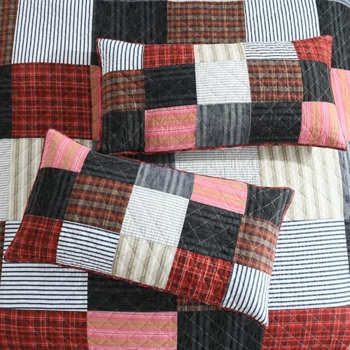 mixinni 100 Cotton Reversible Quilt Set for King Bed