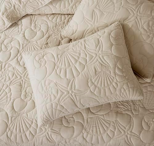 WDCOZY Coastal Beach Beige Twin Quilt Set