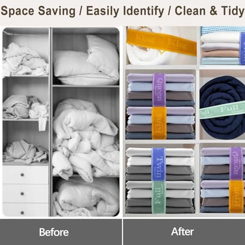 Siaomo Bed Sheet Organizer Bands - Twin 4PCS Blue