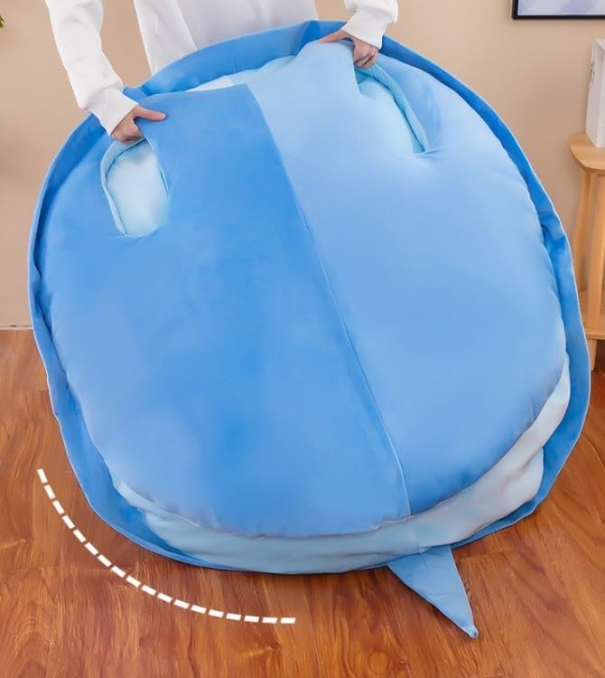 SEAHOME Turtle Shell Plush Pillow for Kids and Adults Blue 51 inch