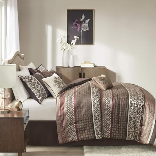 Madison Park Princeton 7-Piece Comforter Set - Red Queen
