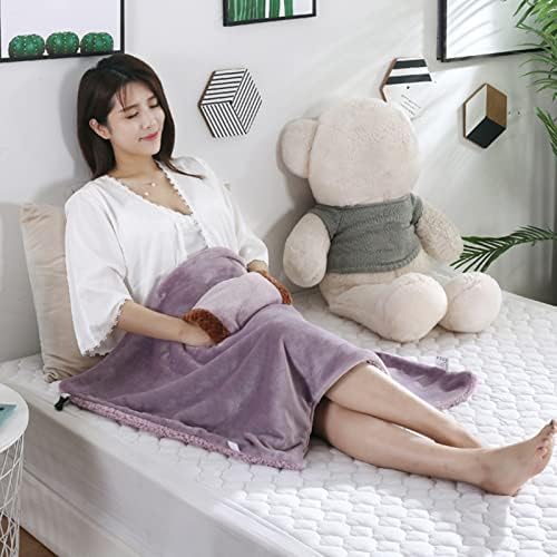 Double Layer Heating Blanket with Buckle and Pockets