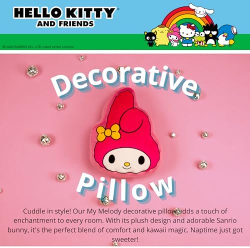 Franco My Melody Hello Kitty Decorative Plush Pillow 15 Inch