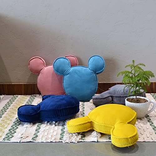 Disney Mickey Mouse Shaped Decorative Pillow - Grey 17 Inches