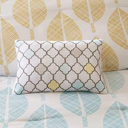 Madison Park Cozy Bed in a Bag Comforter Set Queen Leaf YellowAqua