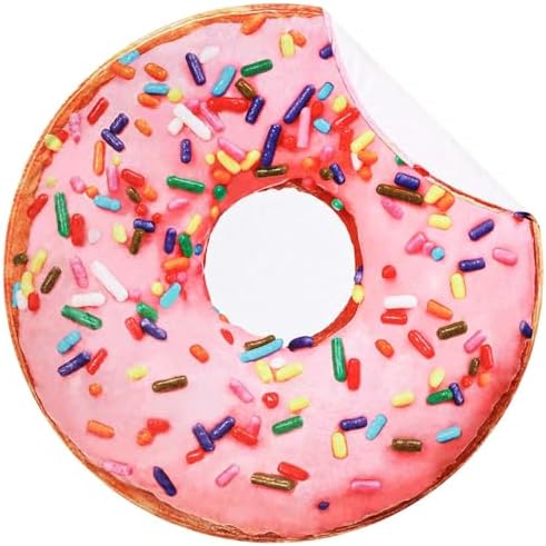 Bnuitland Pink Donut Throw Blanket 300 GSM Flannel