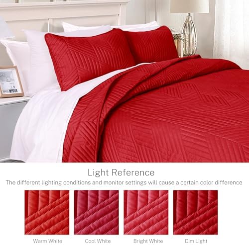 Exclusivo Mezcla Ultrasonic Full Queen Quilt Set